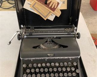 Royal typewriter in case