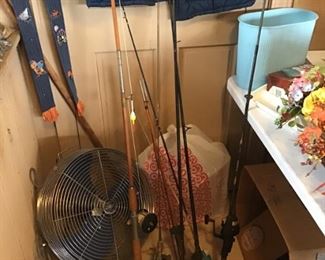 Several rods and reels
