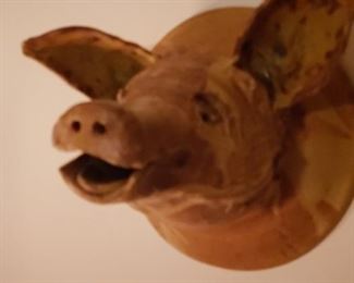 Pottery Wall Pig