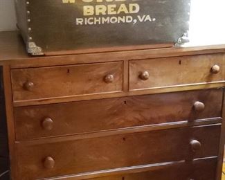 Antique Chest. Wonder Bread box from Richmond, VA.