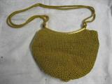 ODOR EVENING BAG, GOLD TONE PURSE