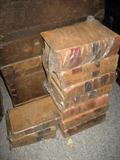 10 VOLUMES OF THE 1899 ENCYCLOPEDIA OF LAW , 7 LARGE BOOKS AND 3 SMALLER BOOKS, ALL LEATHER BOUND, ROUGH CONDITION, ONE IS A PENNSYLVANIA FORM BOOK