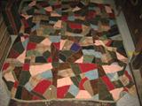 VINTAGE QUILT , PATCH WORK STYLE , HEAVY WEIGHT 75X67 INCHES