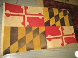 VINTAGE MARYLAND STATE FLAG , CANVAS MATERIAL , WITH METAL GROMETS , 70X40 BY THE VALLEY FORGE FLAG COMPANY