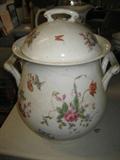 LIMOGES FRANCE PORCELAIN SLOP JAR WITH LID ,