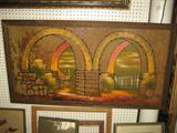 1960'S OIL ON BOARD , FRAMED, SIGNED, ASHBROOK , 51X27 INCHES