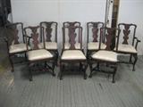 Set of 8 Chippendale Style Chairs
