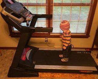 Newer treadmill minus the toddler (shes working off the Gingerbread cookies)