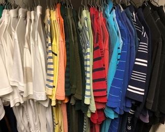Many quality men’s shirts, pants, sport coats, etc.... mostly size large and extra large.  