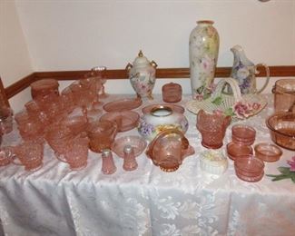 PINK DEPRESSION GLASS