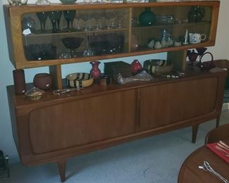 Fabulous Mid-Century Modern Mobler Teak Credenza with Hutch