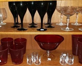 Crystal Stemware, Ruby Red Glasses and more