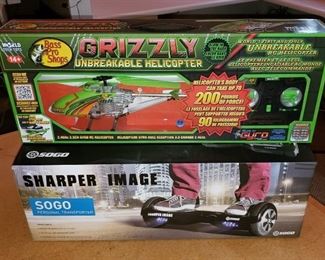 Grizzly Unbreakable Helicopter and sharper image SoGO
