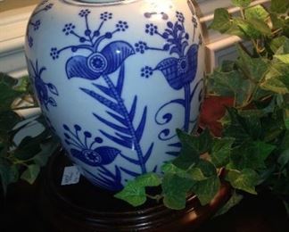 Blue & white ginger jar