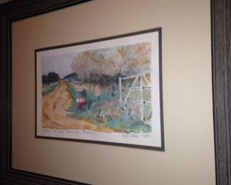 Watercolor framed art - Las Vegas Ranch, Texas