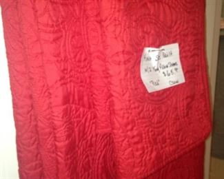 Red king quilt & shams