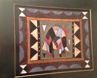 Stitched framed art