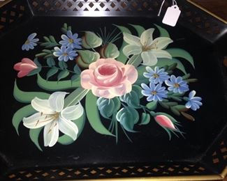Tole hand-painted tray