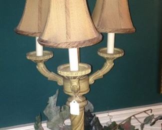 One of two matching lamps
