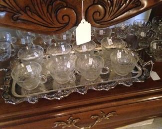 Rectangular silverplate tray