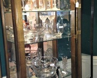 Five-shelf lighted display cabinet