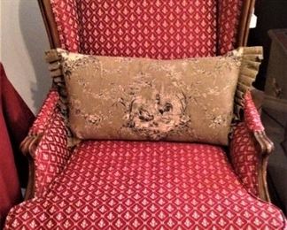 Another red fabric chair 