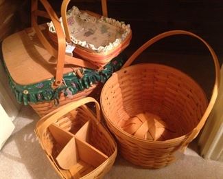 Longaberger baskets - each signed & dated