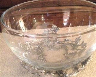 Arthur Court cradle and punch bowl