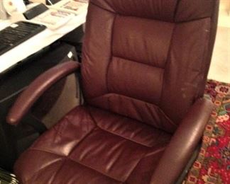 Burgundy office chair