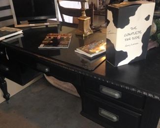 Black desk - front side