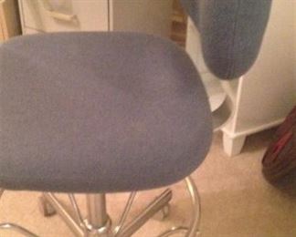 Blue office stool