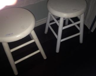 Small white stools