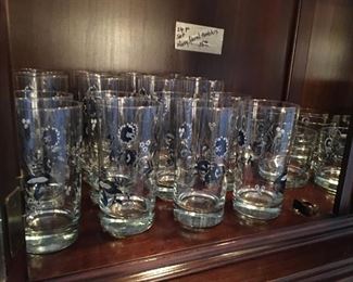Navy Blue Floral Tumblers