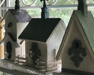 Some of the many birdhouses