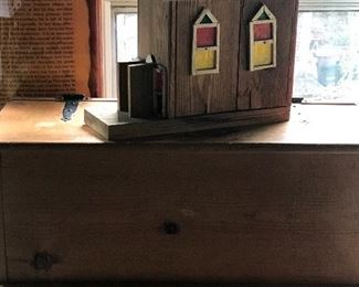 Pine trunk & church birdhouse