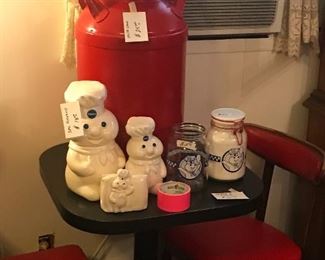 Pillsbury dough boy collection  and milk can