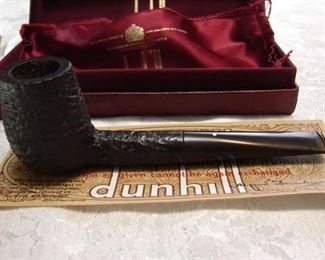 Lot 94 - Dunhill Shell Pipe Straight Brandy Ring Grain Grp 4 Repaired 
