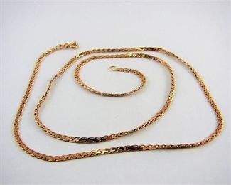 Lot 170 - Unisex 14K Yellow Gold Italy 20" Chain Necklace
