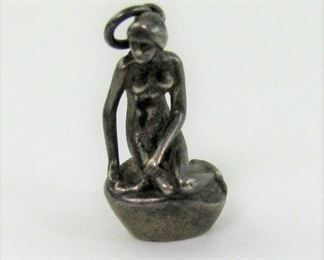 LOT 255: Large Little Mermaid Charm Sterling Made In Denmark Marked BH
