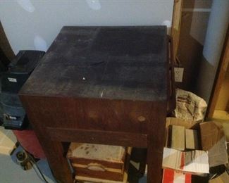 Antique Solid Butcher Block Table