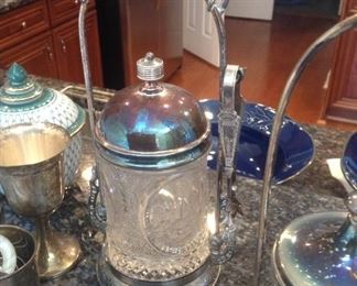 Antique Victorian Silver Pickle Jars 