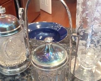 Antique Victorian Silver Pickle Jars 