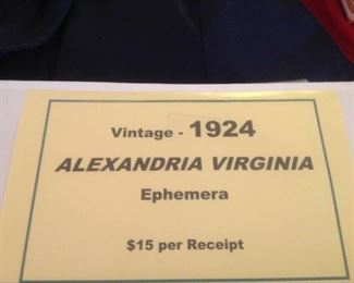 Local Vintage Ephemera Receipts from a Catharpin Country Store  