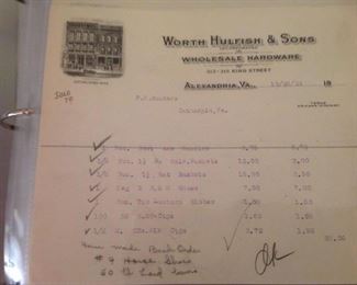 Local Vintage Ephemera Receipts from a Catharpin Country Store