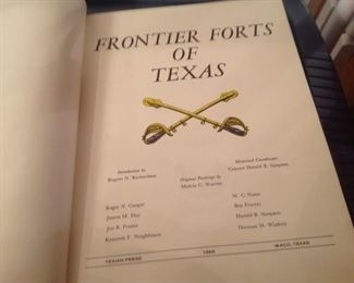 1966 First Edition, Frontier Forts of Texas, Signed inside  by Famous Cowboy Artist Melvin Warren and Texas Historian Colonel Harold B. Simpson