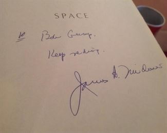 Hand Signed Autographed First Edition of SPACE by Robert A. Michener