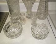 Crystal Vases, Bowl, Basket