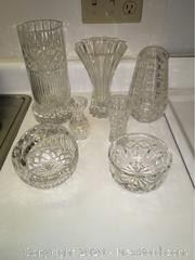Crystal Vases, Bowl, Basket