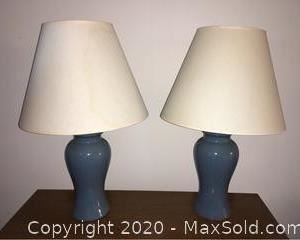 Two Blue Lamps