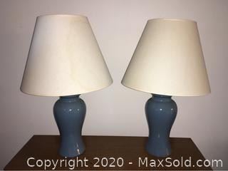 Two Blue Lamps